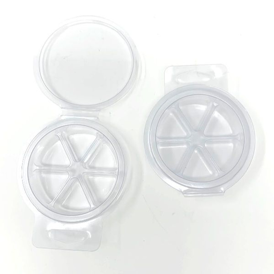 6 cavity pie shaped clamshell