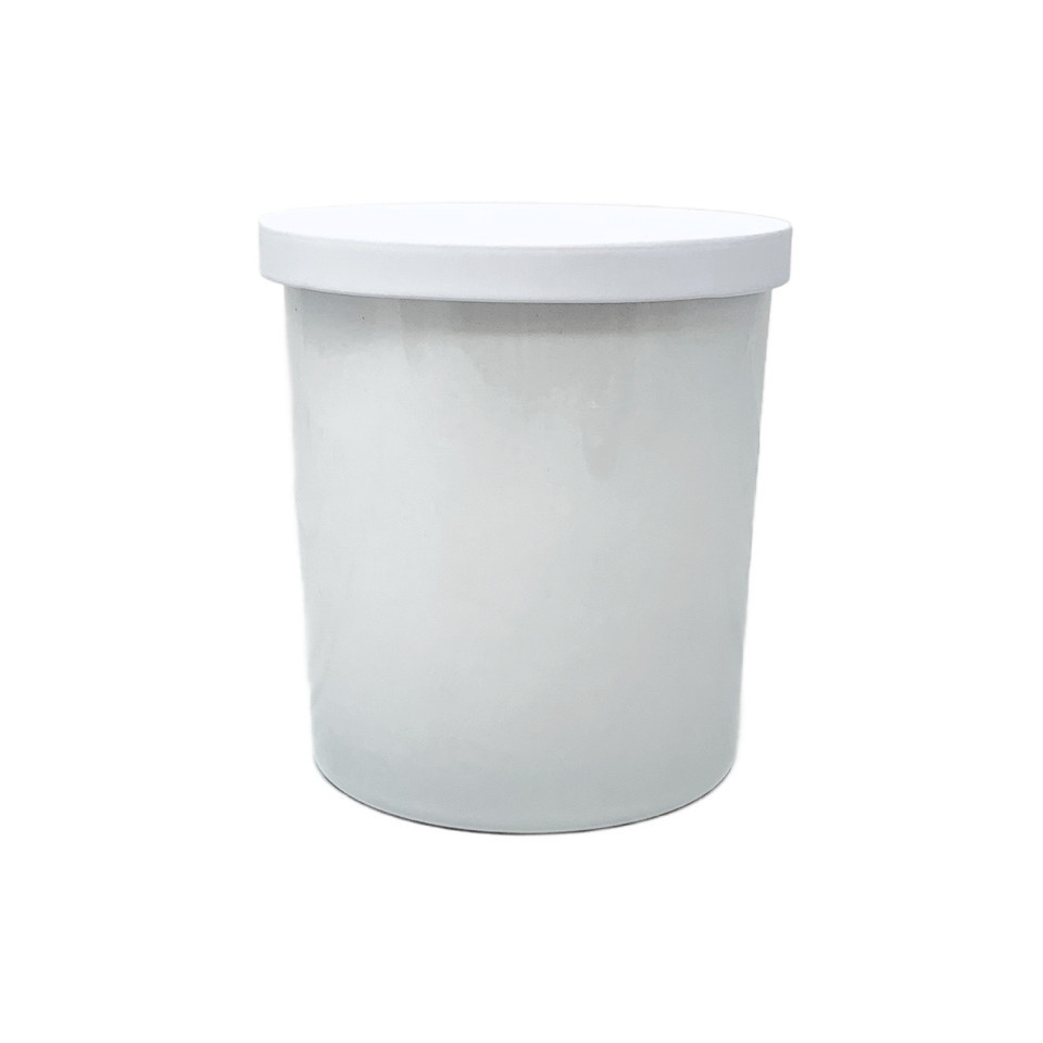 11.5 oz White Tumbler w/ white lid