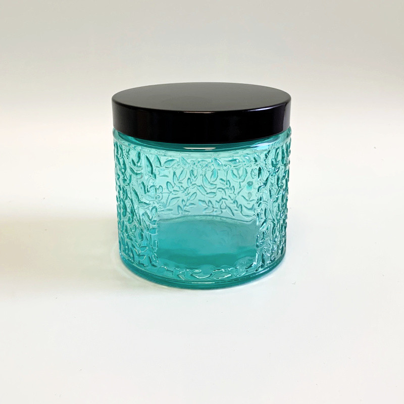 10 oz. Teal Folium Embossed Vessels product image