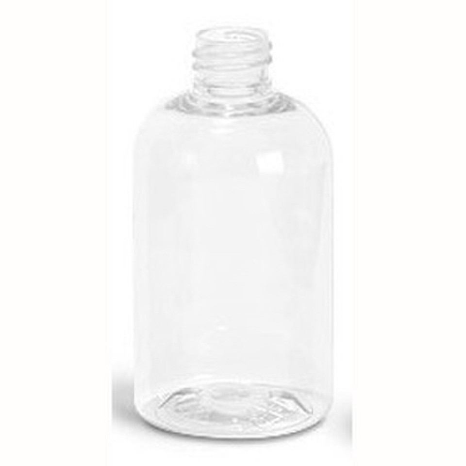 8 oz. CLEAR Round Plastic Bottle per each product image
