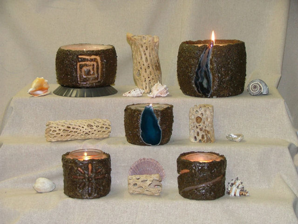 Fancy sand candles