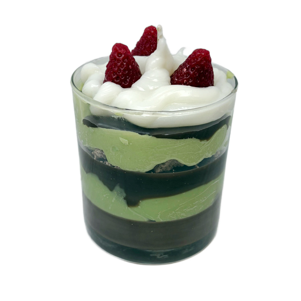 Dubai Chocolate-Inspired Parfait Candles