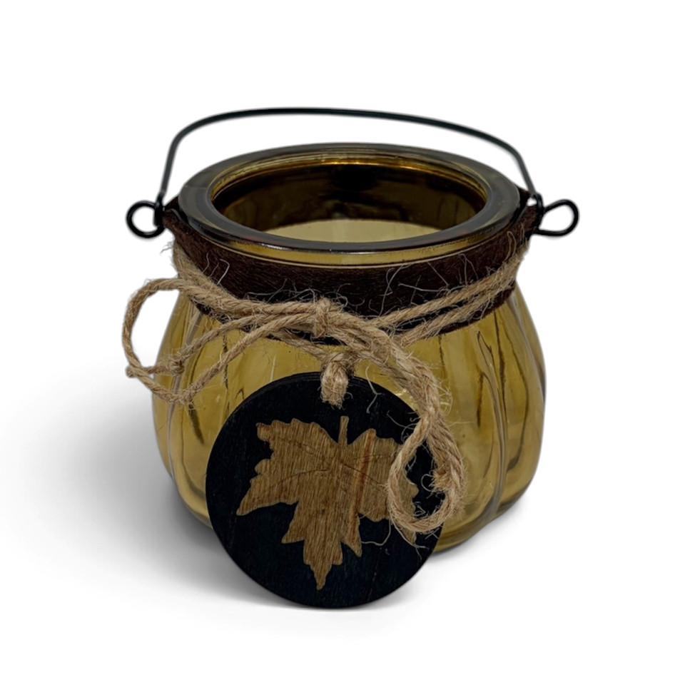 Toasted Chestnut Rustic Farmhouse Harvest Gourd 10 oz. Candle Jar