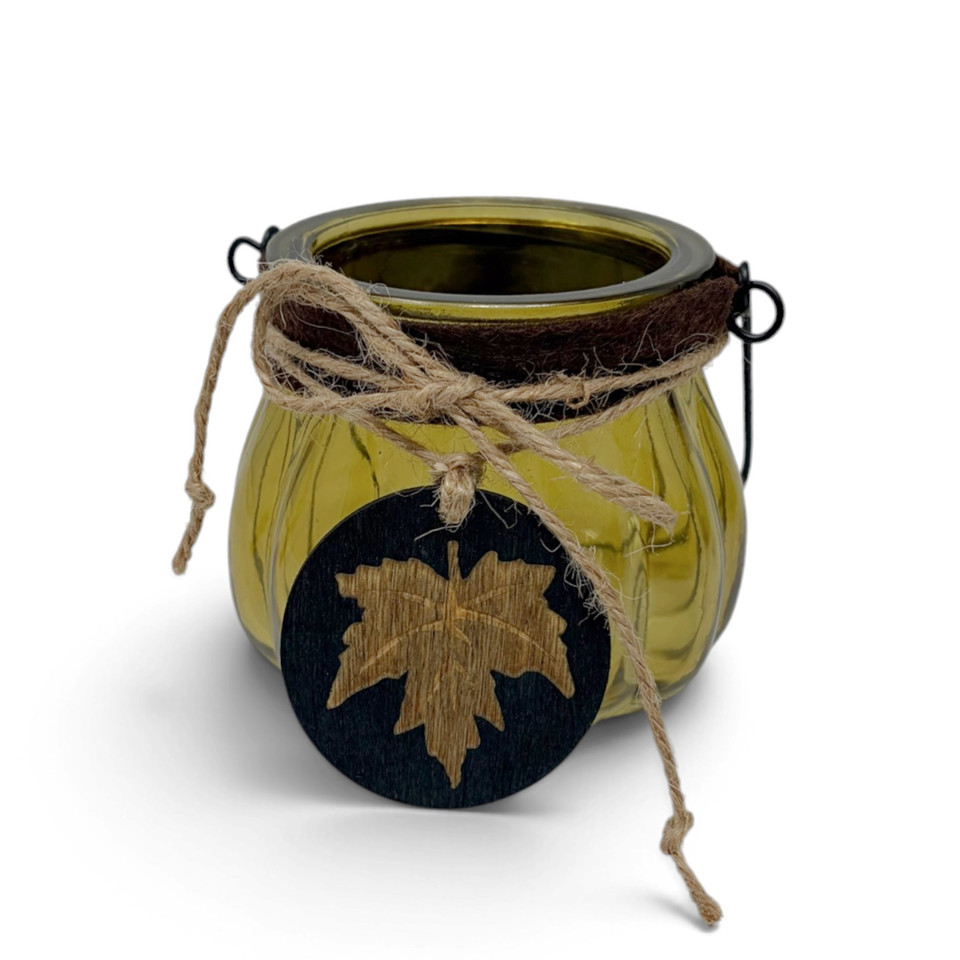 Olive Grove Rustic Farmhouse Harvest Gourd 10 oz. Candle Jar