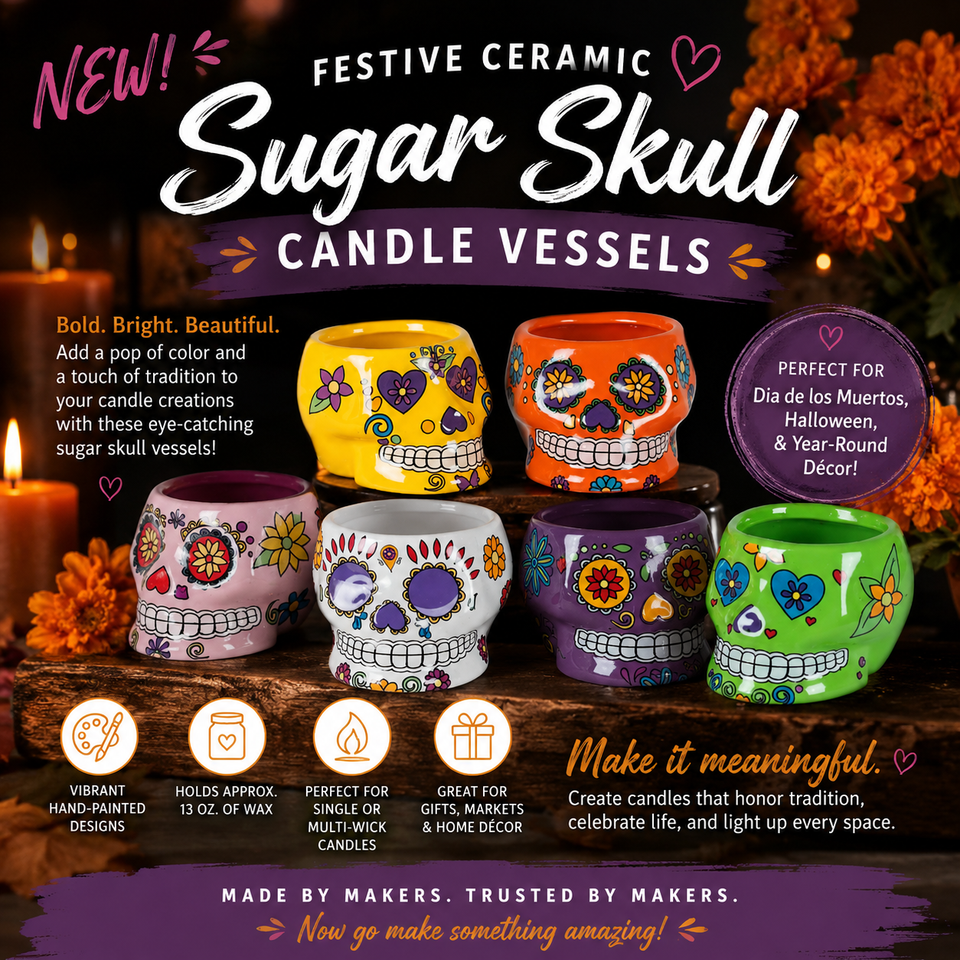 Sugar Skull Ceramic Vessels