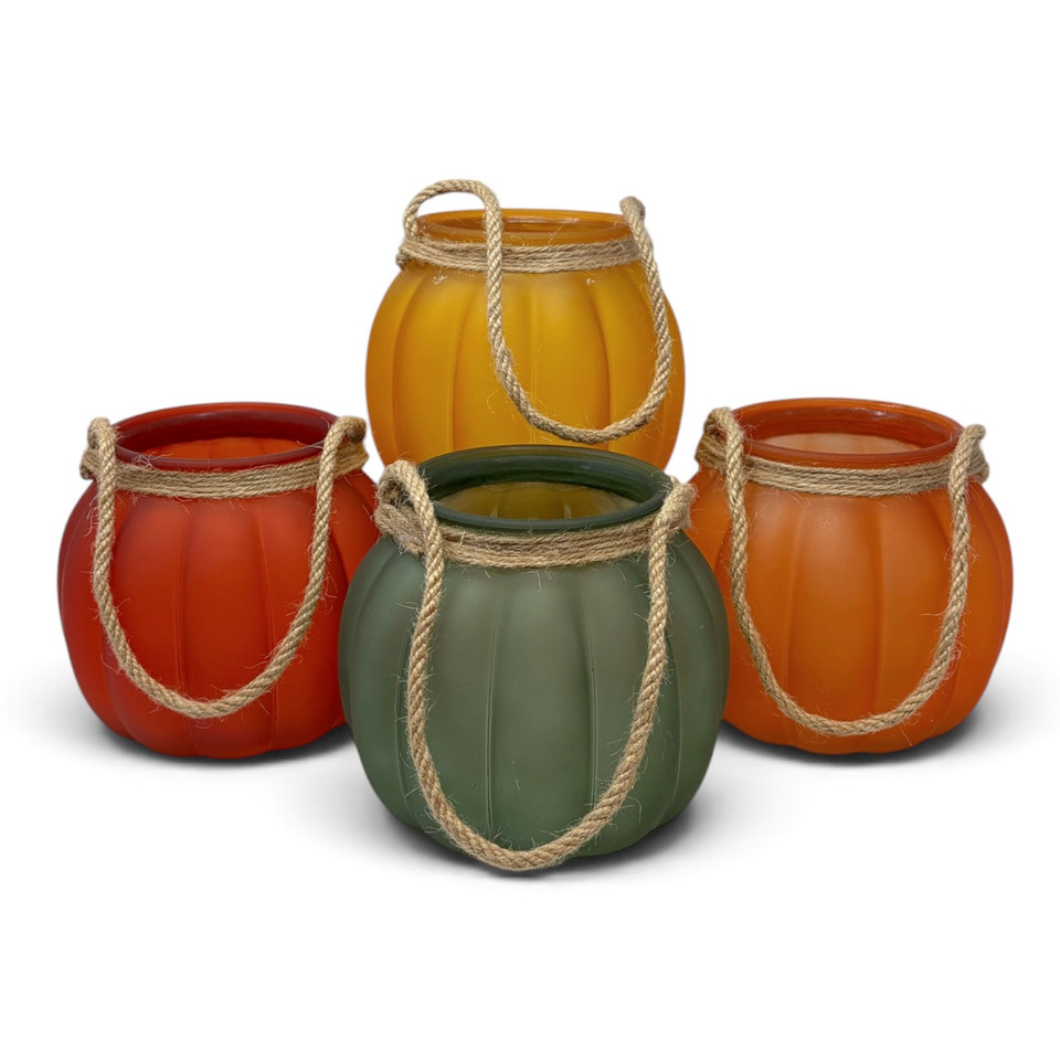 Rustic Farmhouse 44 oz. Frosted Pumpkin Luminary Candle Vessel Collection