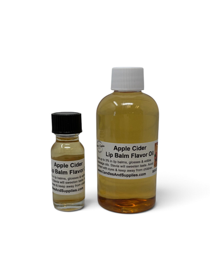 Apple Cider Lip Balm Flavor oil bottle sizes