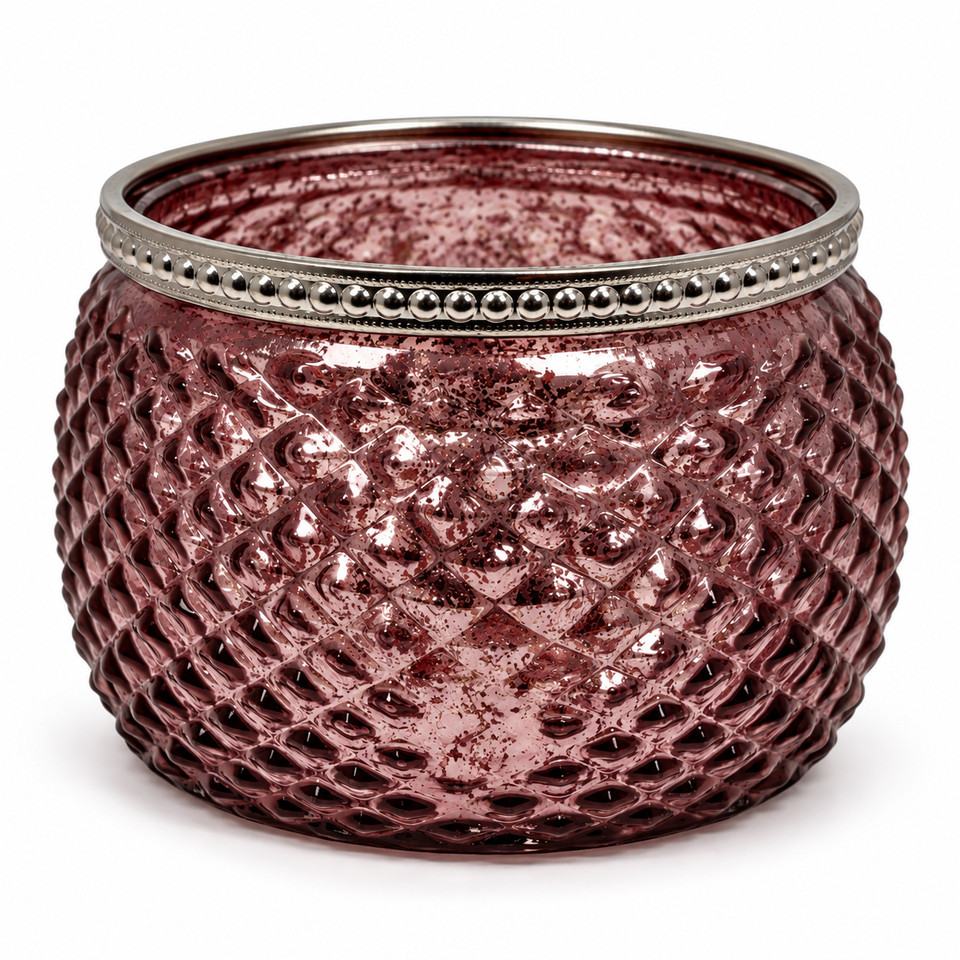 12 oz. Vintage Brocade Vessel Antique Mauve
