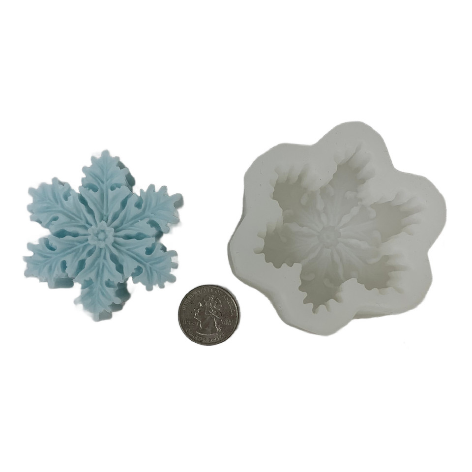 Silicone Snowflake Mold for Candles, Soap, or wax melt
