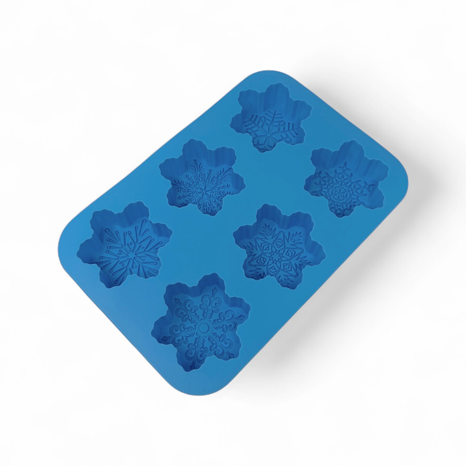 6-Cavity Silicone Snowflake Mold product image