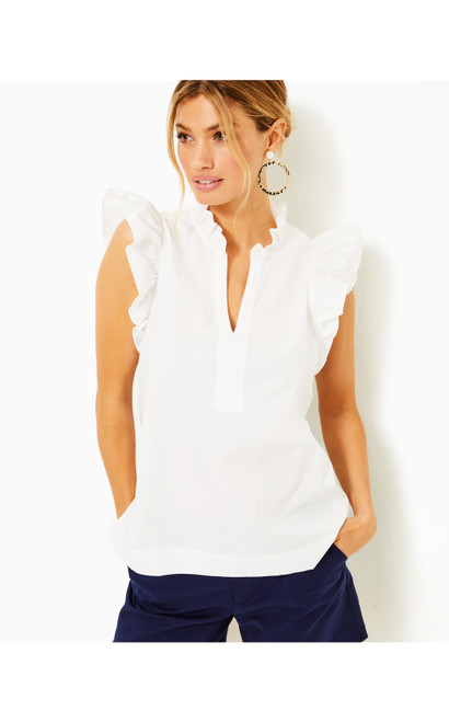 Klaudie Ruffle Sleeve Top