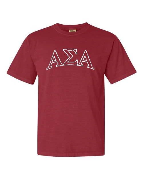 Distressed Alpha Sigma Alpha Comfort Colors T-shirt
