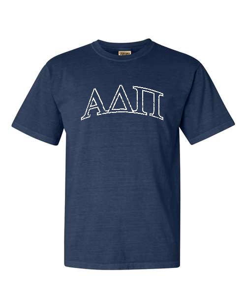 Distressed Alpha Delta Pi Comfort Colors T-shirt