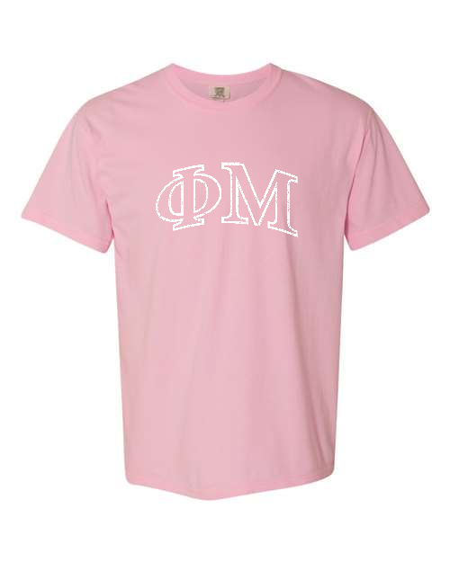 Distressed Phi Mu Comfort Colors T-shirt