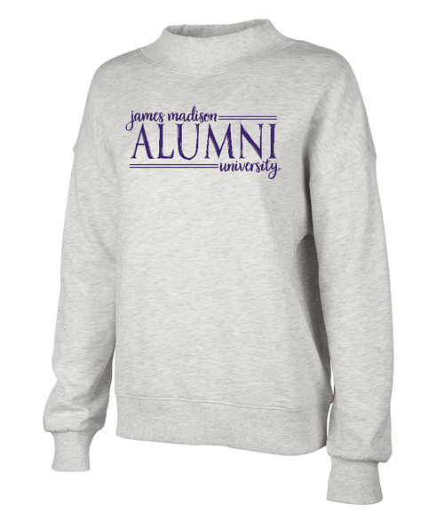 Alumni Mock Neck on Oatmeal