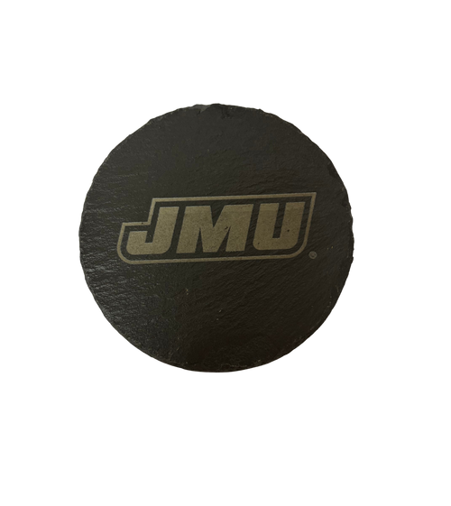 Engraved Slate Slant Circle Coaster