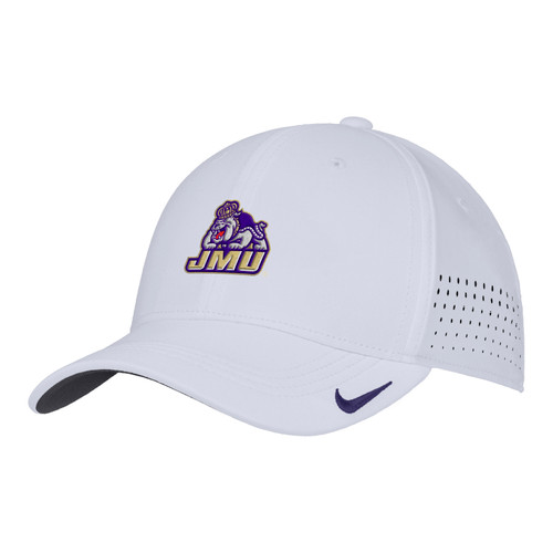 Nike Swoosh Flex Hat - Club Cap - WhiteDuke Dog JMU