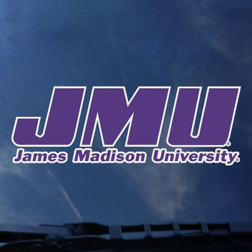 JMU Slant over James Madison University Decal