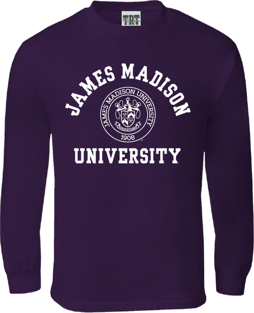 James Madison arched over Crest Long Sleeve