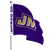 JMU Slant Flag w/ White Header - 3' x 5'