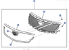 20-26 Cadillac CT4 Gloss Black Mesh Grille (W/ HD Camera) - General Motors