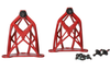 20-27+ C8 Corvette Rear Hatch Strut Brackets in Edge Red W/ Cross Flags Logo (Coupe) - General Motors