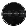 27+ C8 Corvette Grand Sport Logo Black/Silver Center Cap Kit (Includes 4) - General Motors