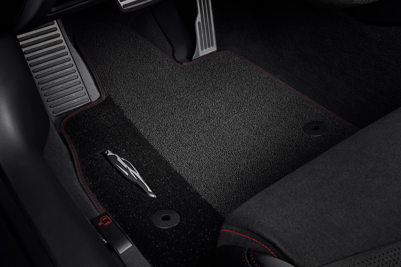 20-24+ C8 Corvette Premium Carpeted Floor Mat Kit W/ Torch Red