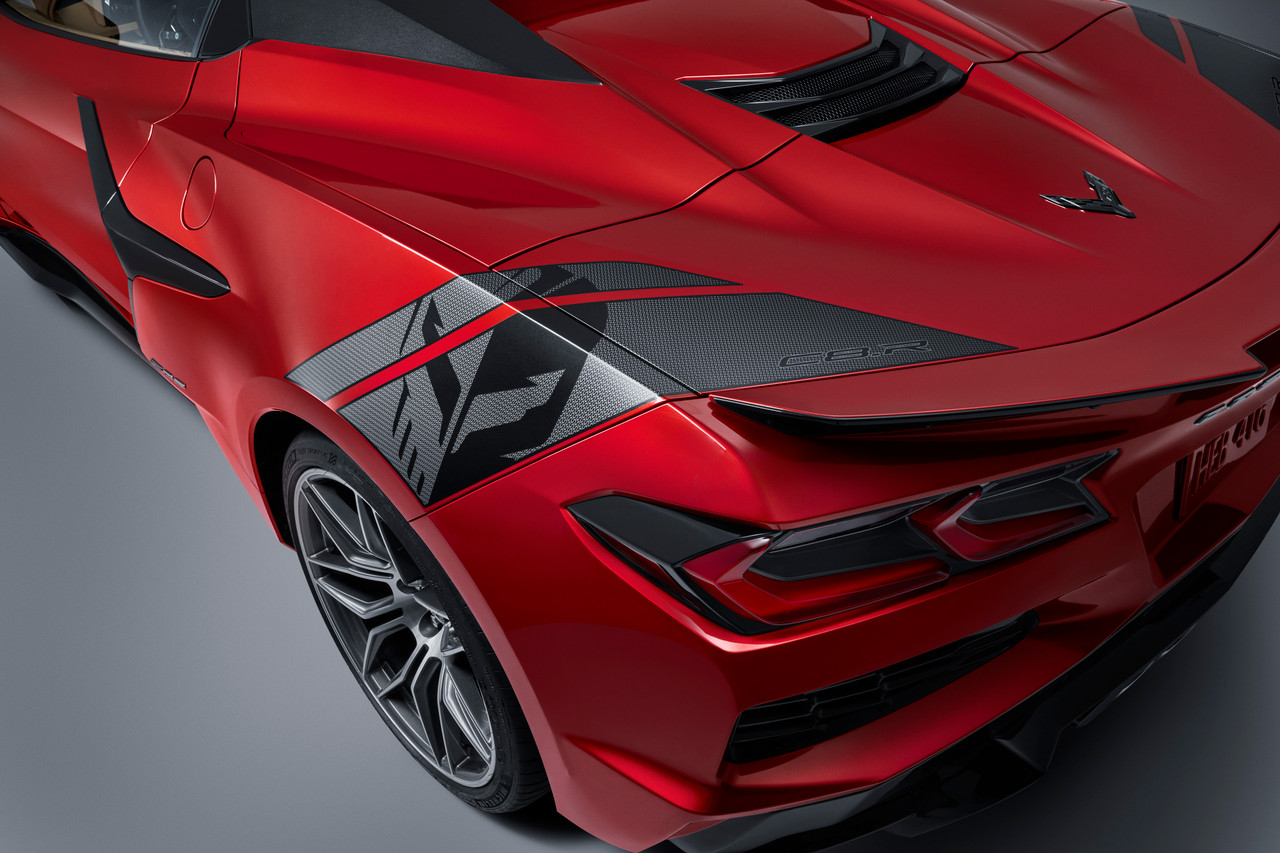 23+ C8 Corvette Z06 Rear Fender Hash Marks W/ Jake Logo (Includes 2