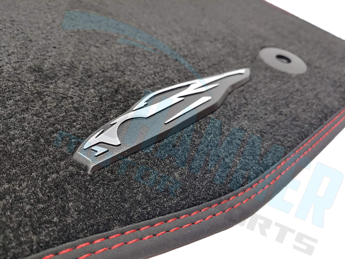 20-26+ C8 Corvette Premium Carpeted Floor Mat Kit W/ Torch Red