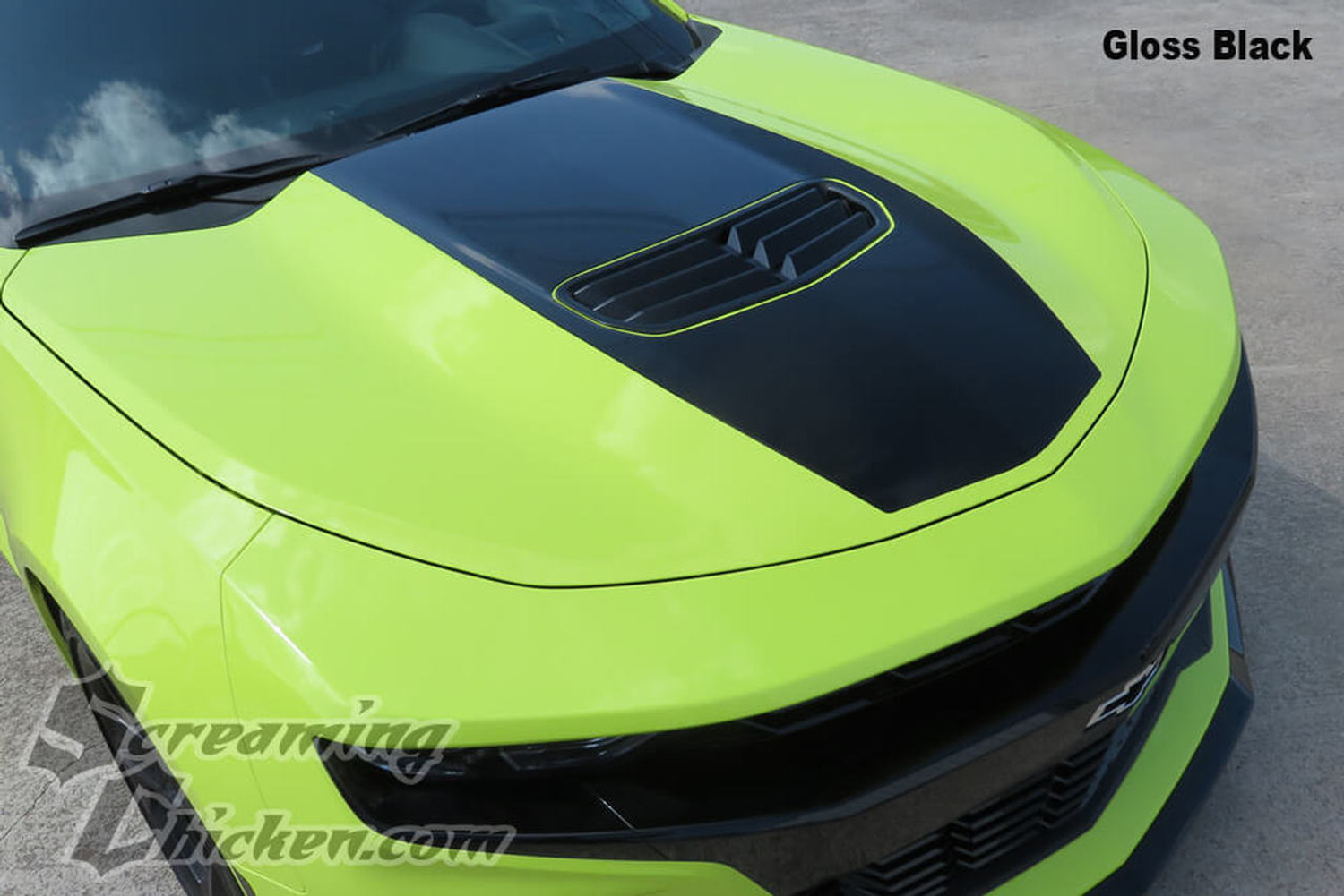 Hood Vipers バンダナ ホワイト 19-20+ Camaro Stinger Hood Stripe - Screaming Chicken (SCSHS)
