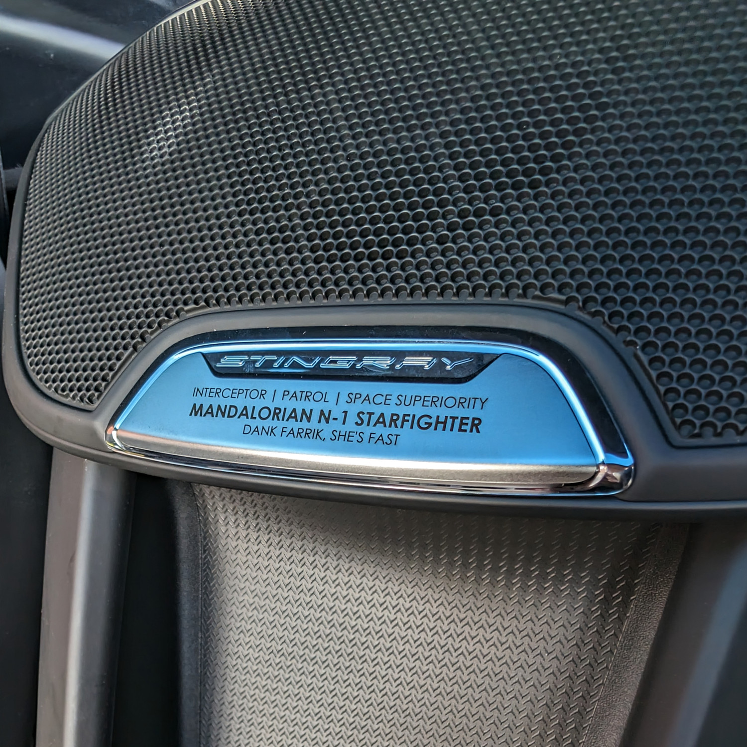 20-26+ C8 Corvette Waterfall Speaker Emblem (Stingray Dedication
