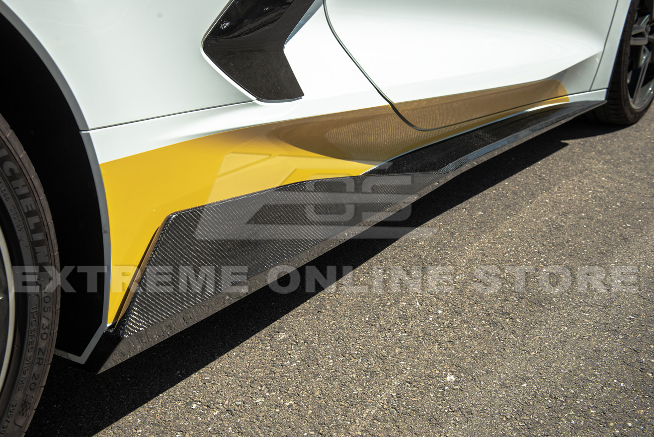 20-26+ C8 Corvette 5VM Side Skirt Kit (Unpainted, Carbon Flash or