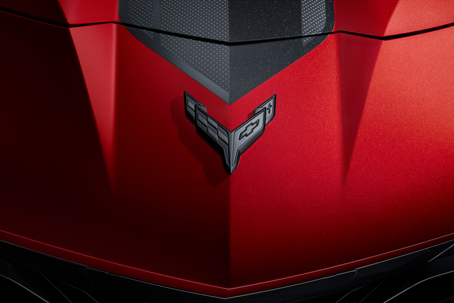 Y1149 gfc GNRF8-200 Gloss CBCST アウトレット 23-25+ C8 Corvette Z06 Hood & Decklid Emblem (Full Carbon Flash