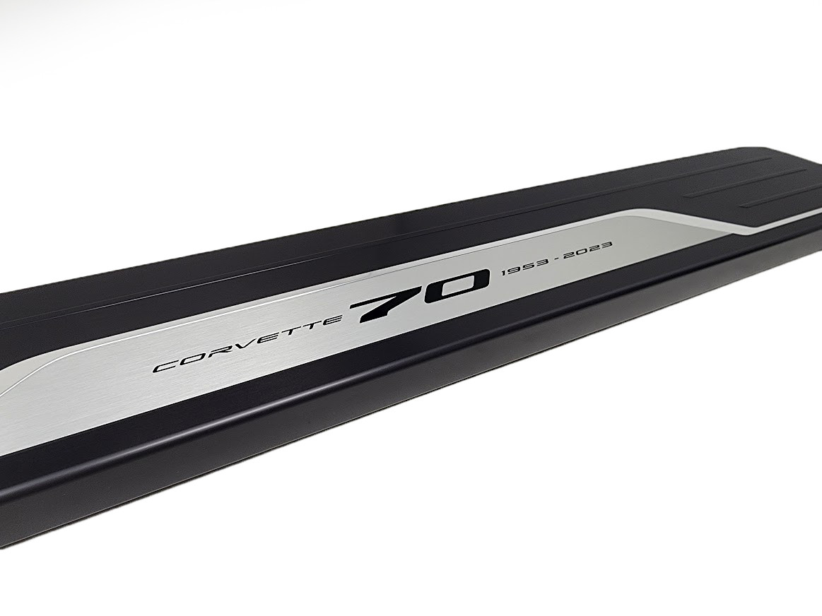 20-26+ C8 Corvette 70th Anniversary Door Sill Plates (Includes 2