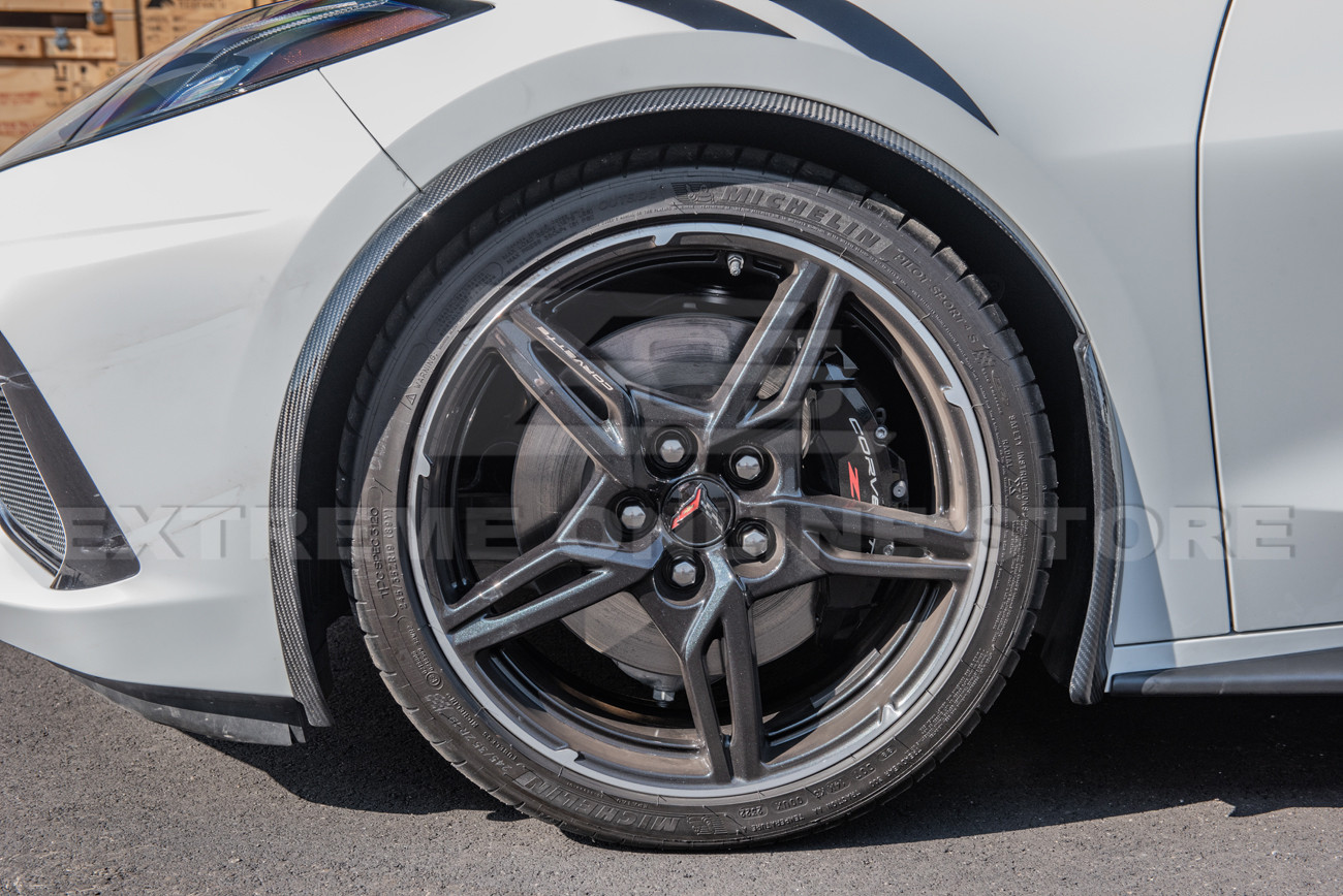 20-26+ C8 Corvette Z06 Style Carbon Fiber Fender Flare Extensions