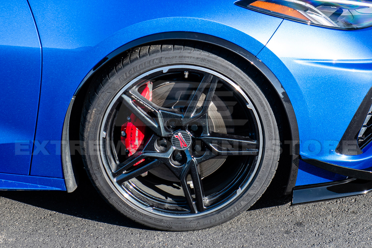 20-26+ C8 Corvette Z06 Style Carbon Flash Fender Flare Extensions