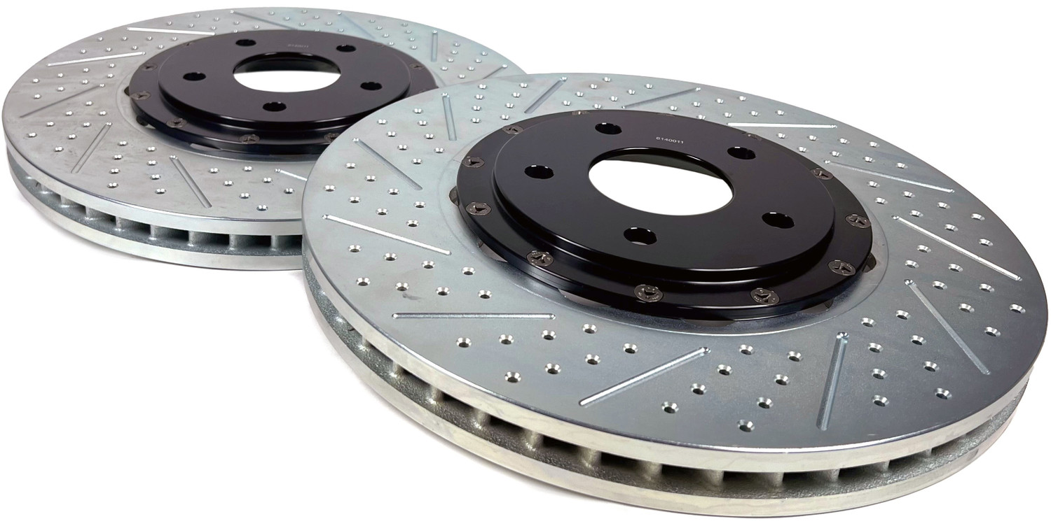 16-24 Camaro SS 2-Piece Drilled & Slotted Front Rotors (Includes 2 ...