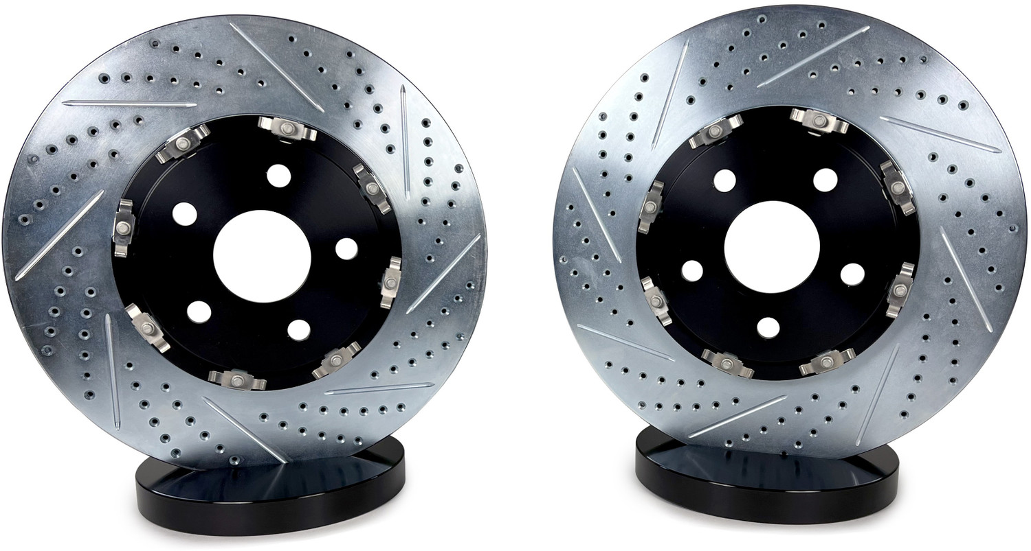 20-26+ C8 Corvette Z51 2-Piece Drilled & Slotted Rear Rotors