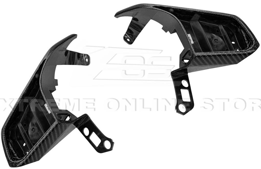 thumbnail image 2 of Carbon Fiber Look Steering Wheel Button Frame Trim For Corvette C8 2020-2023 - 2PCS 2 of 3