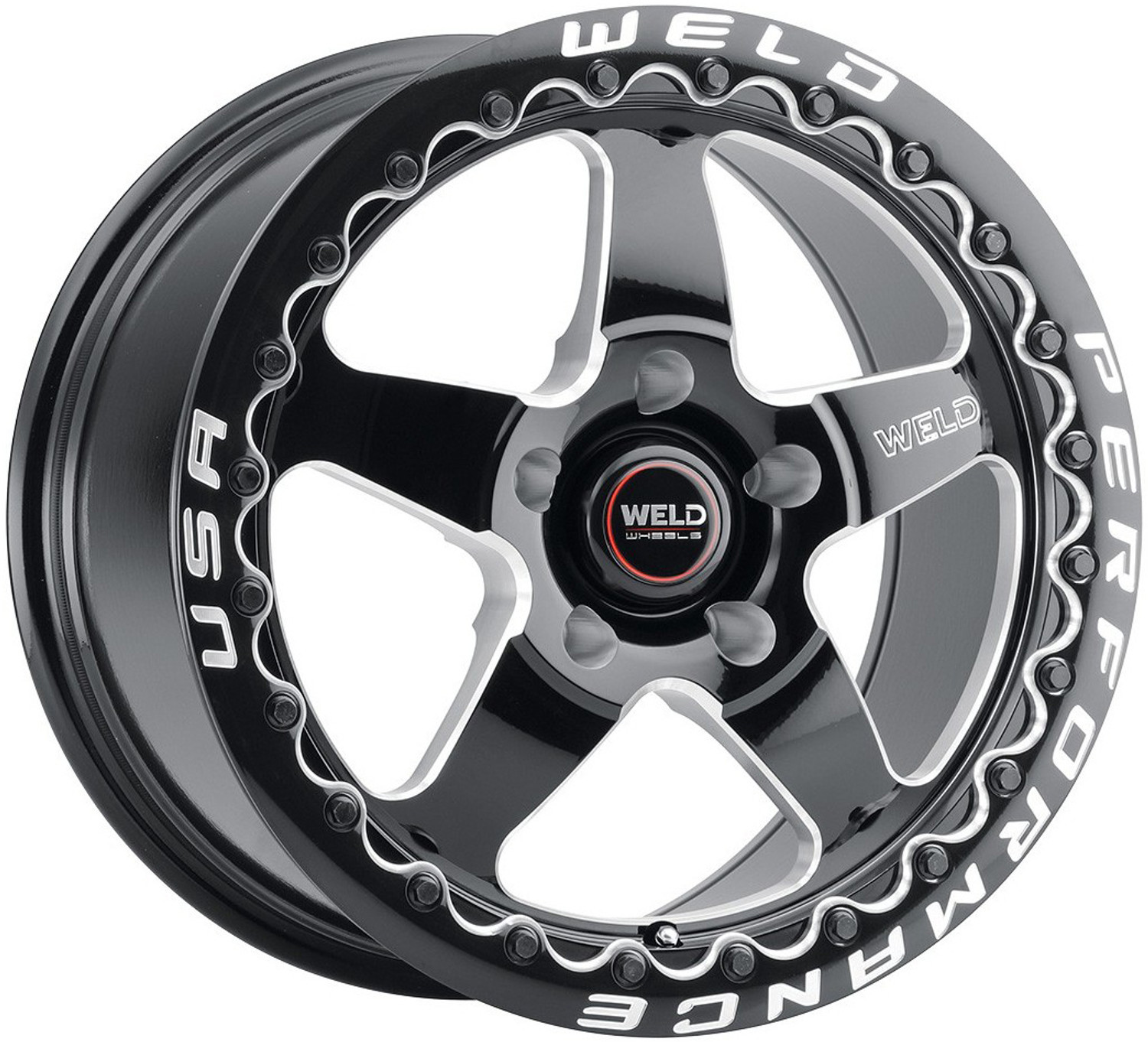 20-26+ C8 Corvette Ventura Beadlock S155 18x12 +52 Rear Wheel