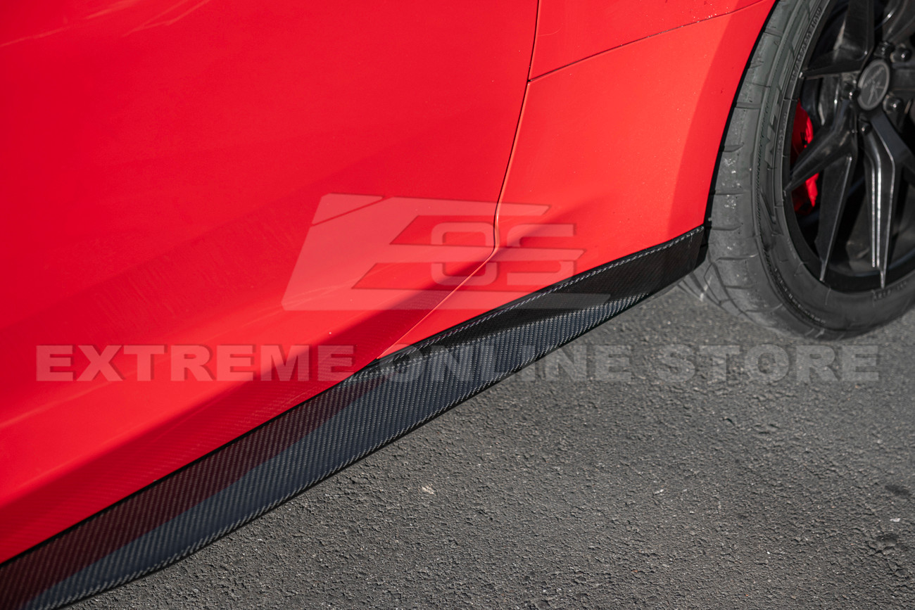 17-24 Camaro ZL1 Carbon Fiber Side Skirt Overlays (Includes 2