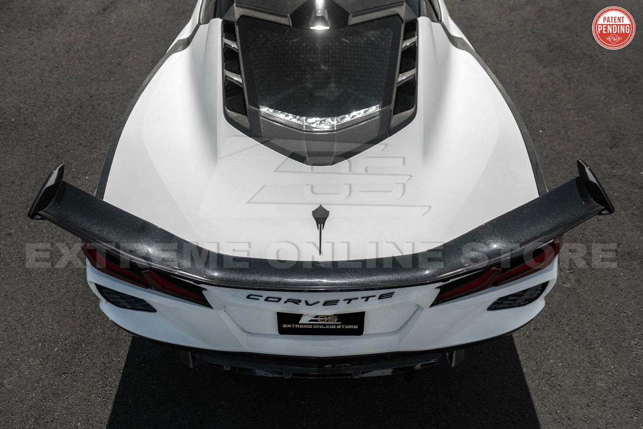 20-26+ C8 Corvette Z07 Style Spoiler (Carbon Flash) - EOS (SPOILER