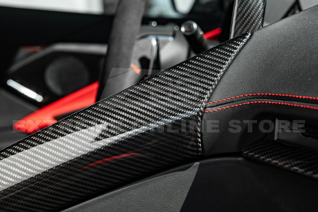 20-25 C8 Corvette Carbon Fiber Passenger Center Console Trim