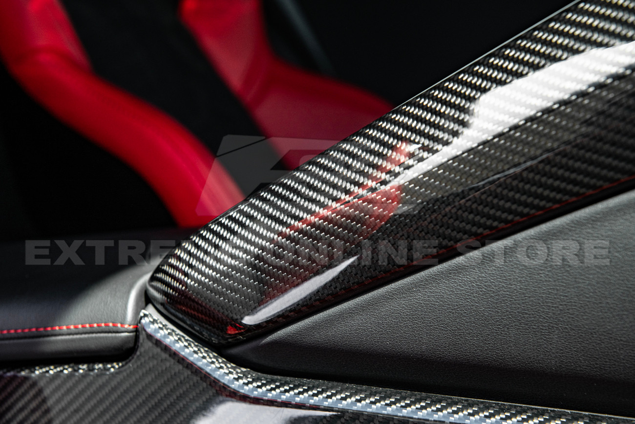 C89,C90スリーブ、プレマ 20-25 C8 Corvette Carbon Fiber Passenger Center Console Trim