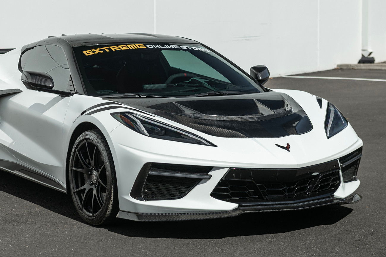 HOOD-1279-BKCF | ZR1 Style Double-Sided Carbon Fiber Hood for 2020