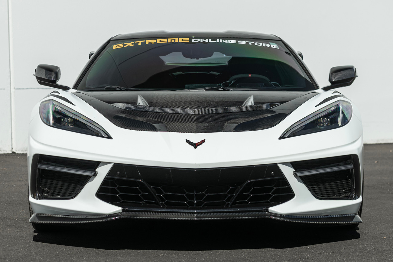 HOOD-1279-BKCF | ZR1 Style Double-Sided Carbon Fiber Hood for 2020