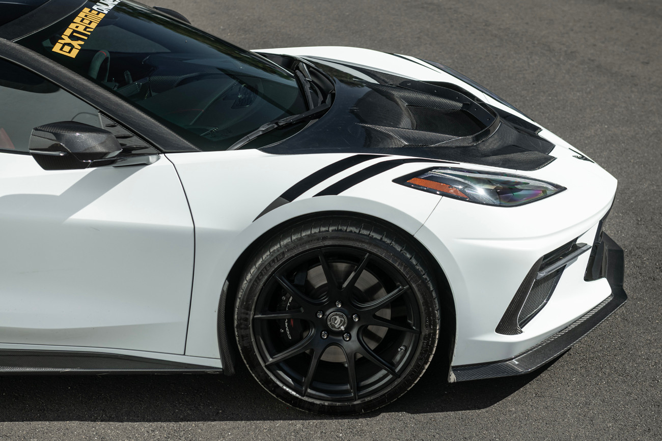 HOOD-1279-BKCF | ZR1 Style Double-Sided Carbon Fiber Hood for 2020