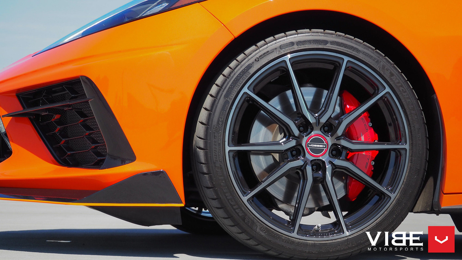 Vossen HF3 Double Tinted Gloss Black Wheel Set for 2020+ C8
