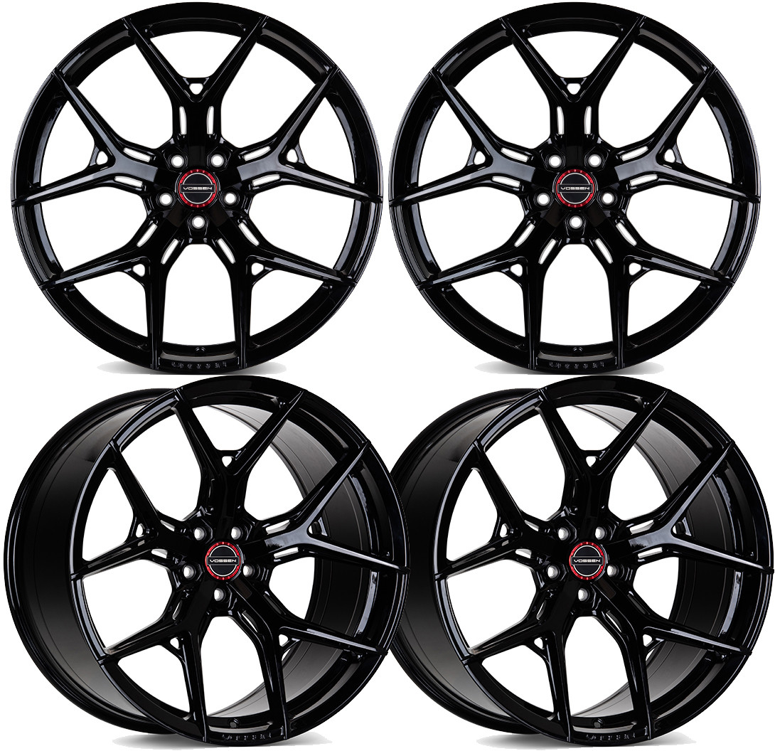 Vossen HF5 Gloss Black Wheel Set for 2023+ C8 Corvette Z06 & E-Ray
